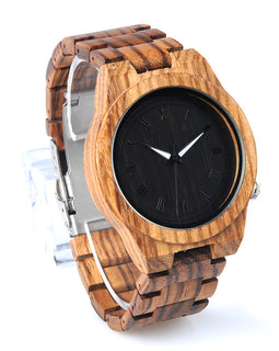 M30 Zebra Wooden Quartz Watch With Wood