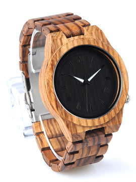 M30 Zebra Wooden Quartz Watch With Wood