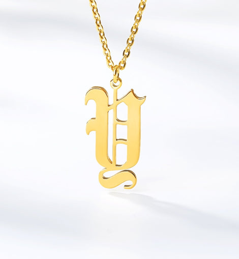 Personalized Capital A Z Initial Alphabet Pendant