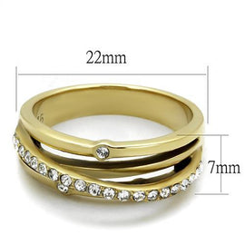 TK2611 - IP Gold(Ion Plating) Stainless Steel Ring with Top Grade